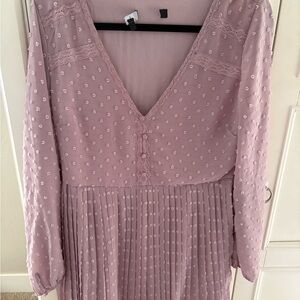 Lulu's Dusty Pink Long Sleeve Dress
